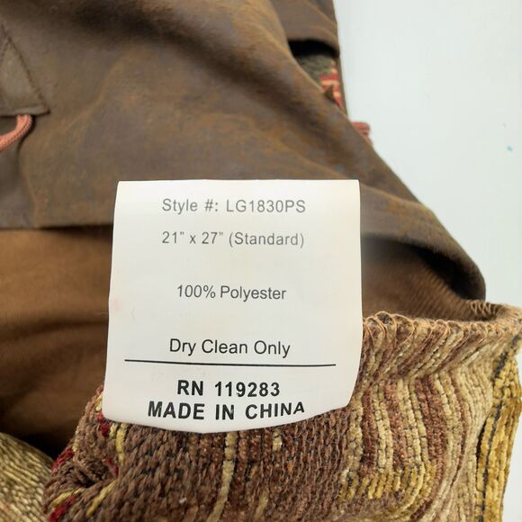 Hiend Accents Rustic Embroidered Textured Set Of 2 Standard Pillow Shams 27x21 - Picture 6 of 16